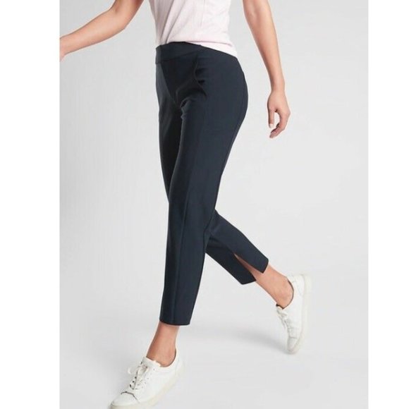 Athleta Pants - ATHLETA Stellar Crop Trouser - Navy Blue